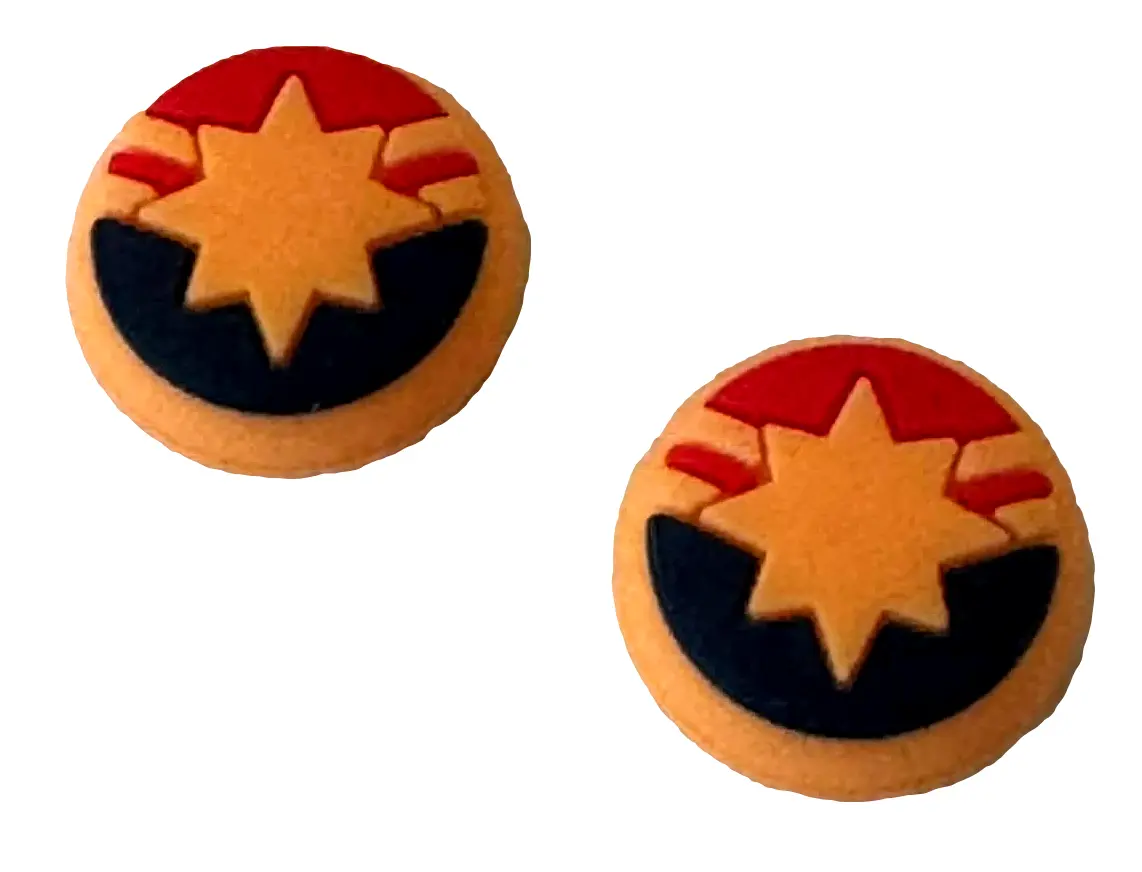 Thumb Grips X 2 For Ps4 Ps5 Xboxone Xbox Series Toggle Cover Cap Captain Marvel 1