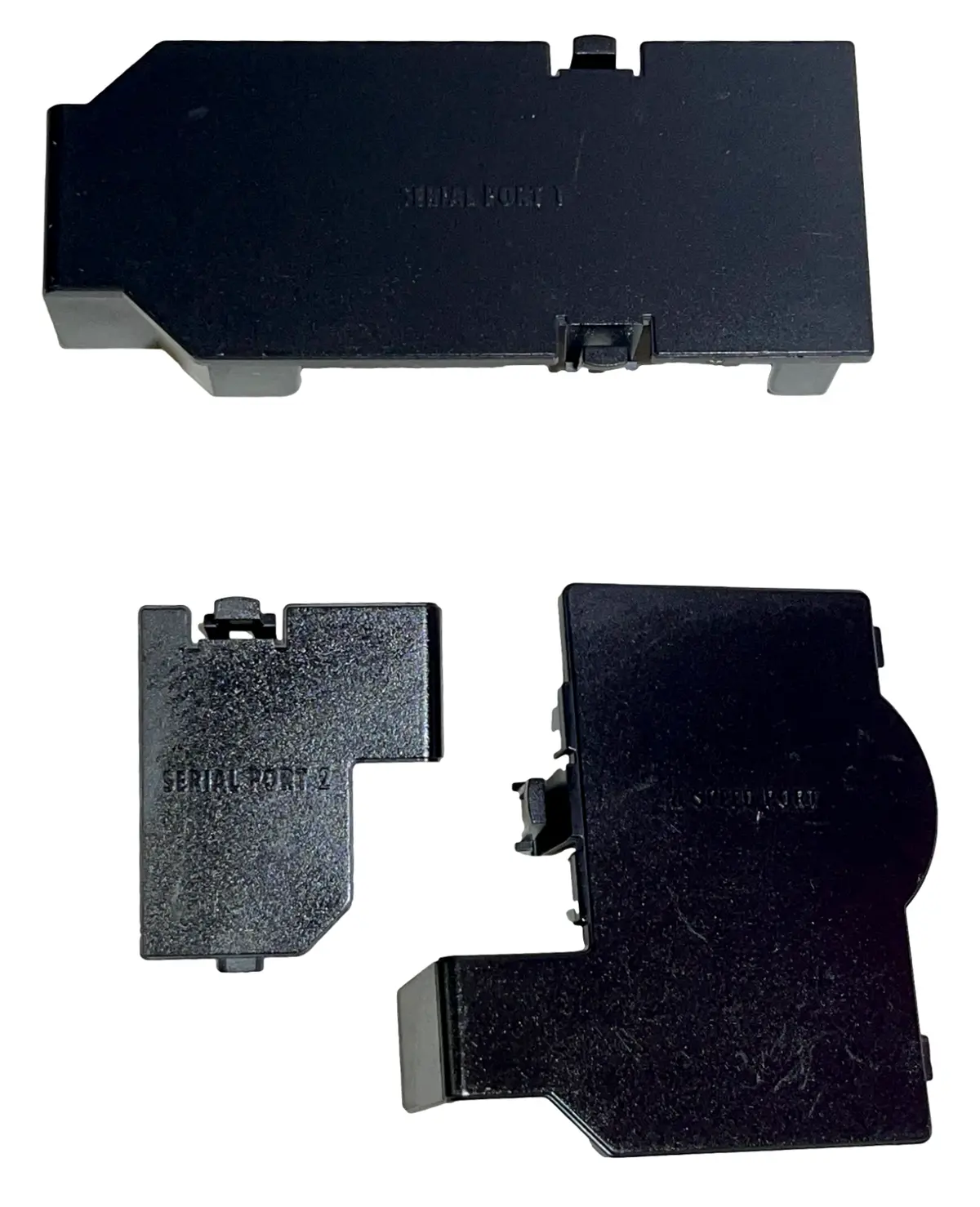 Set Of Black Genuine Nintendo Gamecube Console Port Covers (Preowned) 1