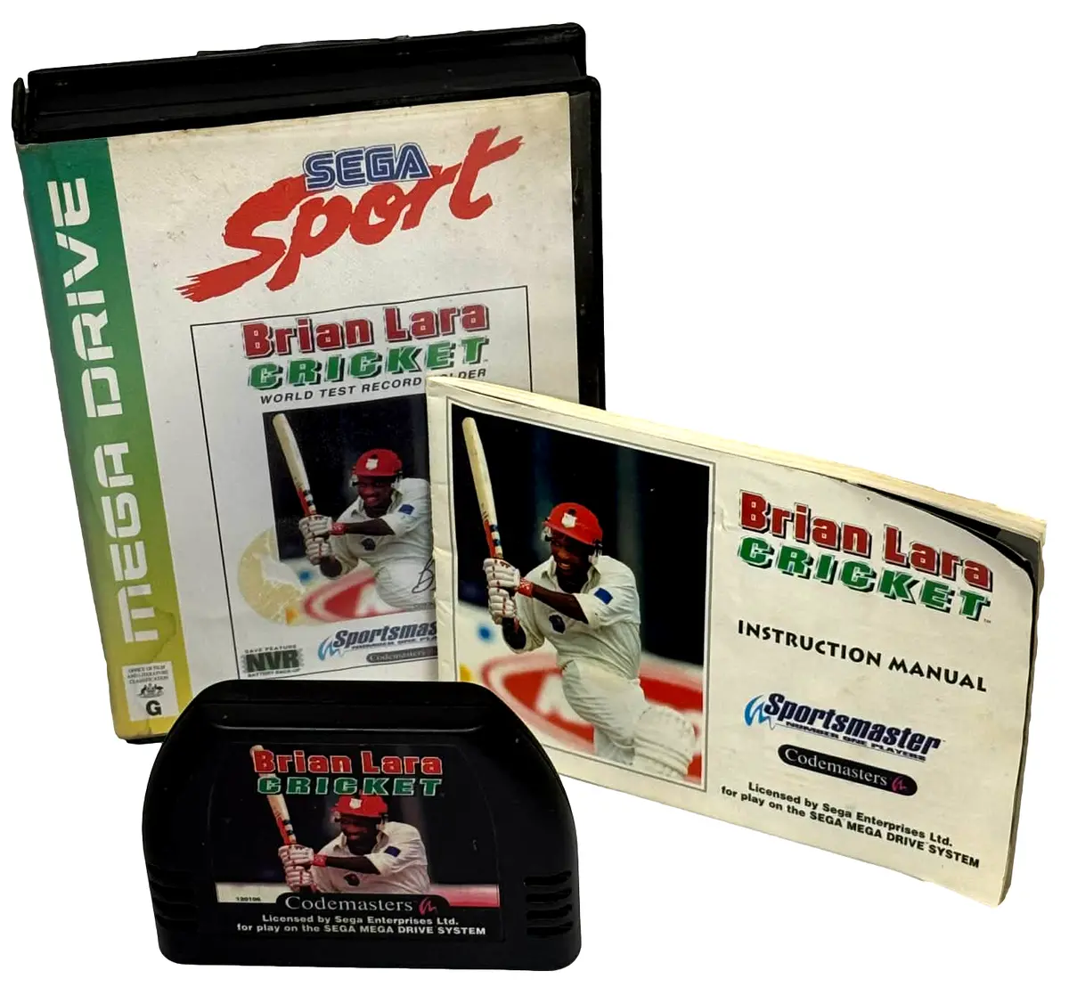 Brian Lara Cricket Sega Mega Drive *Complete* Sega Sports (Preowned) 1