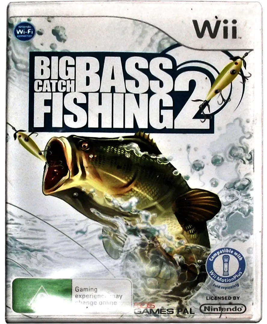 Big Catch Bass Fishing 2 Nintendo Wii Pal *No Manual* Wii U Compatible (Preowned) 1