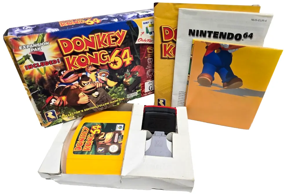 Donkey Kong 64 Nintendo 64 N64 Boxed Pal *Complete* Expansion Pak & Puller #3 (Pre-Owned) 2