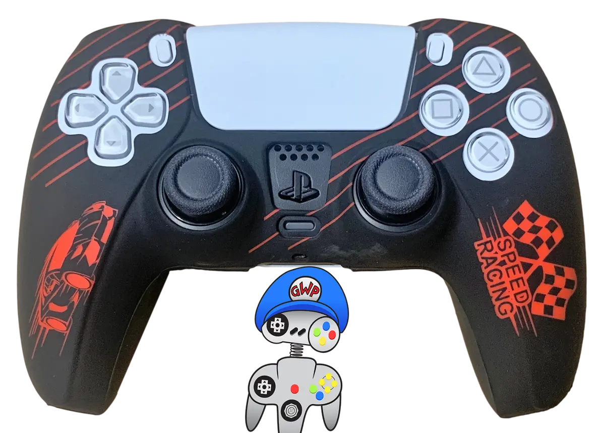 Silicone Cover For Ps5 Controller Case Skin - Red Racer 1