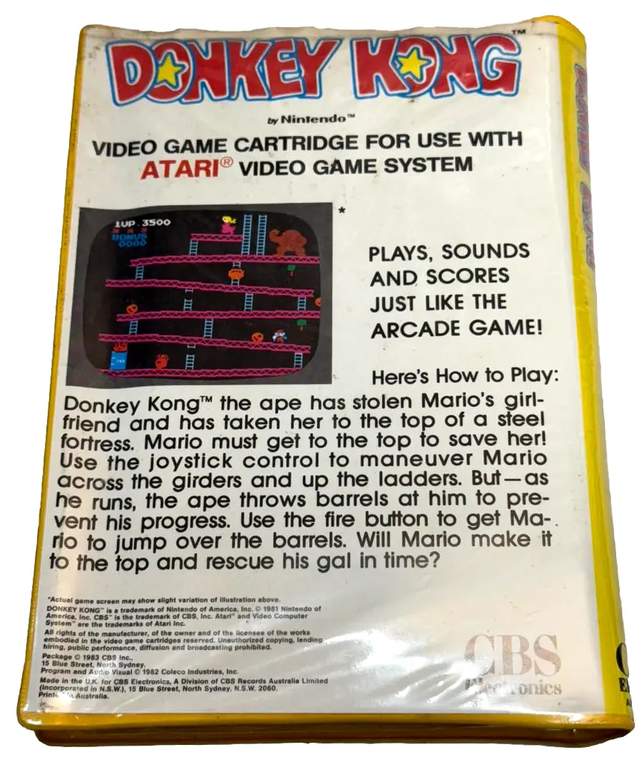 Donkey Kong Atari 2600 *Complete* (Preowned) 2