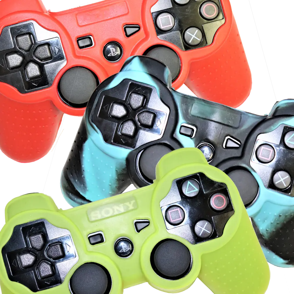 Silicone Cover For Ps3 Controller Case Skin Cool Designs Extra Grip 1