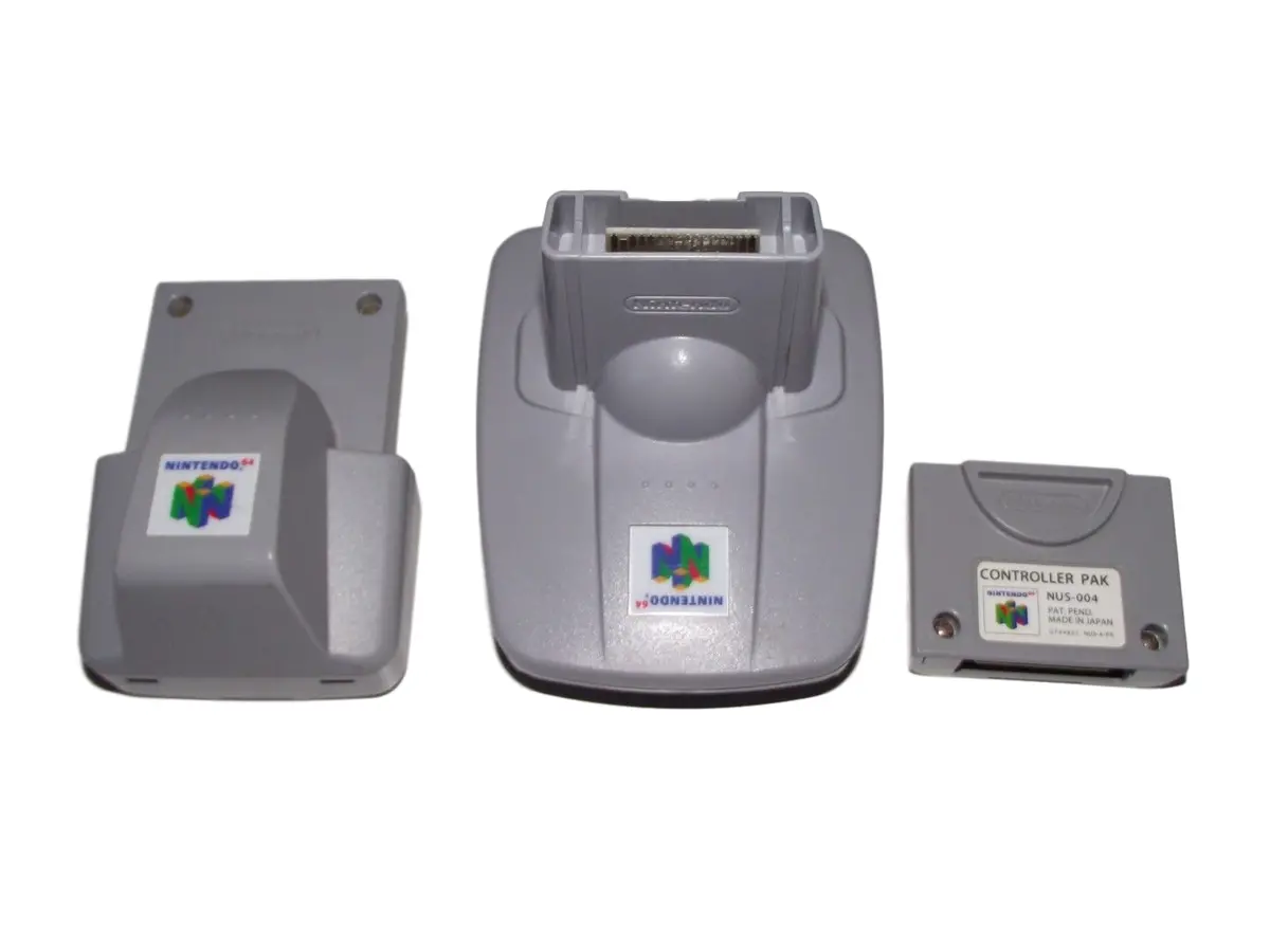 Genuine Nintendo 64 N64 Controller Transfer, Rumble And Memory Pack Card Pak (Preowned) 1
