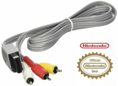 New Genuine Nintendo Wii Av Cable Cord Rca (Rvl 009)  Wii U Original 1