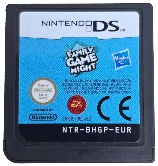 Hasbro Family Game Night Nintendo Ds 2Ds 3Ds Game *Cartridge Only* (Preowned) 1