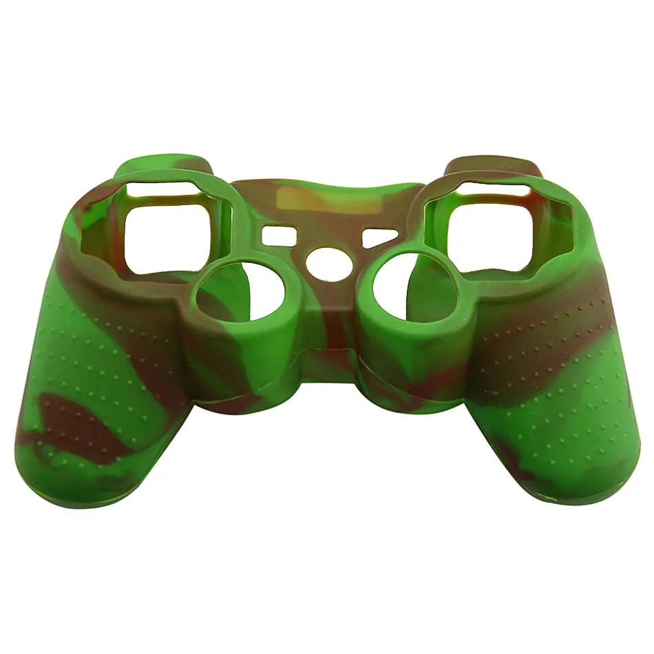 Silicone Cover For Ps3 Controller Skin Case Green/Brown Swirls 1