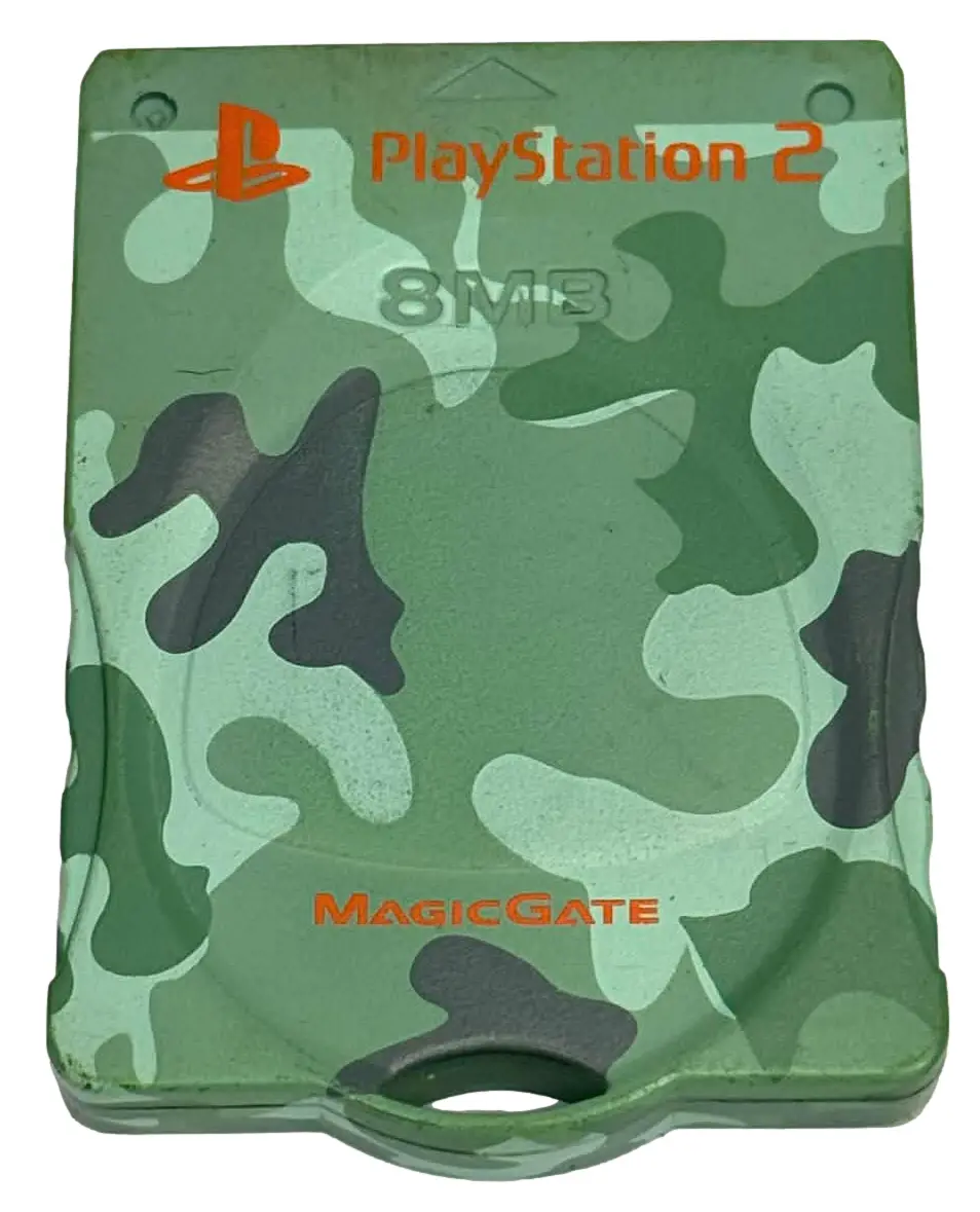 Tabbed Camo Green Magic Gate Ps2 Memory Card Playstation 2 8Mb (Preowned) 1