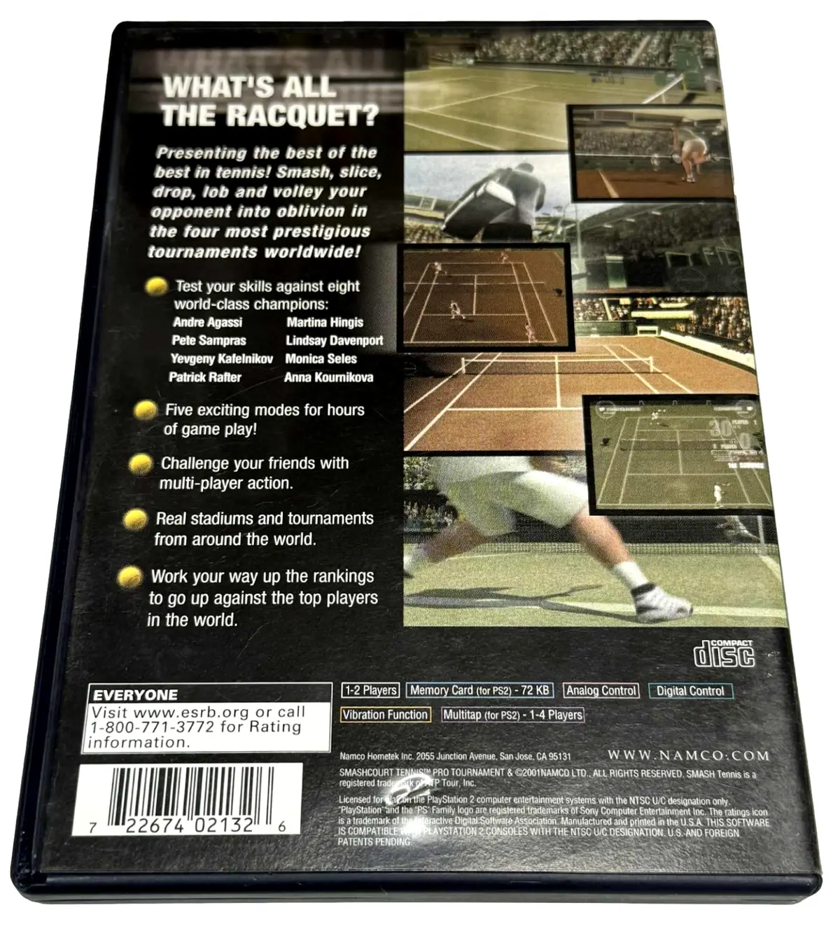 Smash Court Tennis Pro Tournament Ps2 Ntsc Us/Can Playstation 2 *Complete* (Preowned) 2