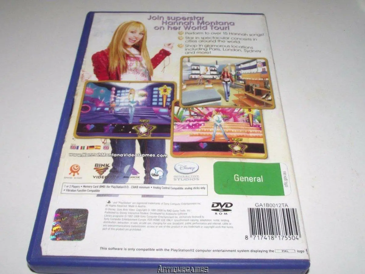 Hannah Montana Spotlight World Tour Ps2 Pal *No Manual* (Pre-Owned) 2