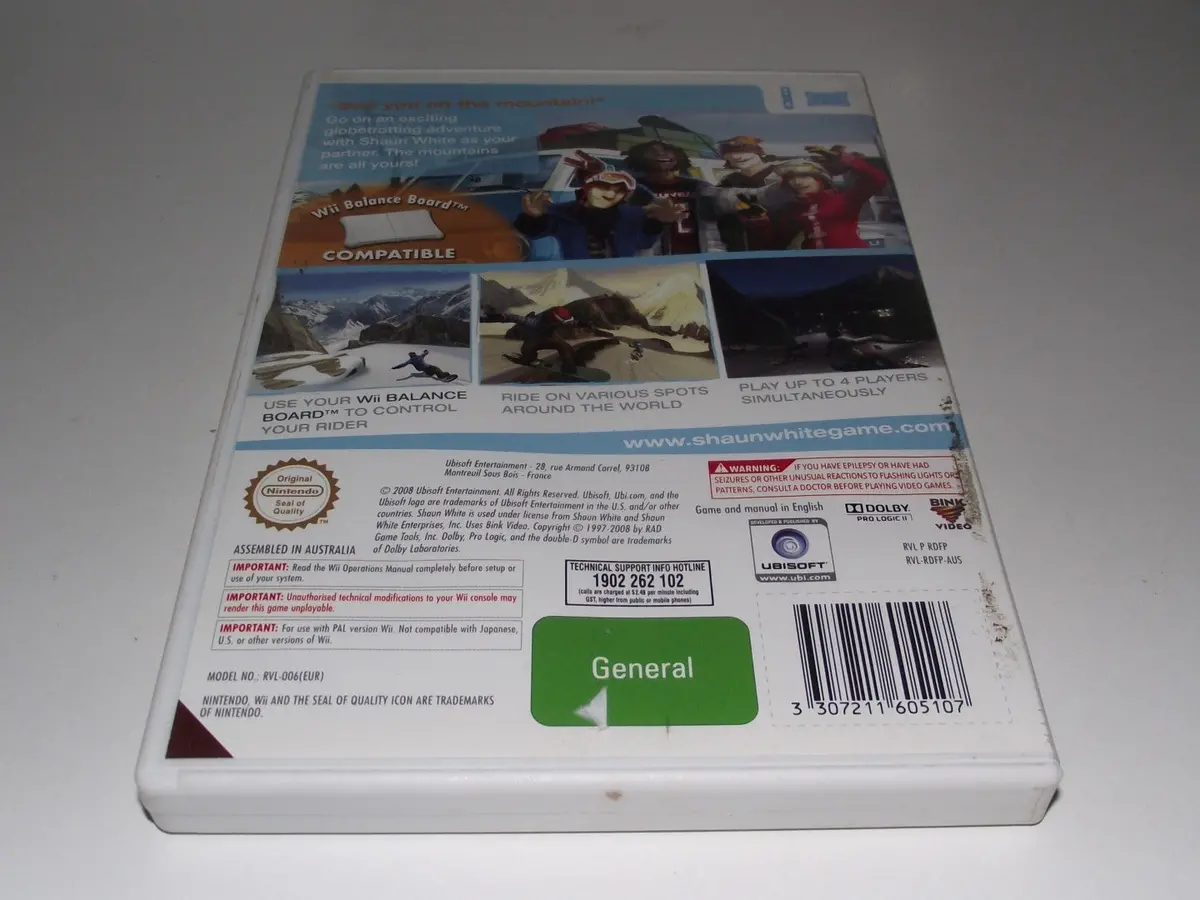 Shaun White Snowboarding Road Trip Nintendo Wii Pal *No Manual* (Preowned) 2