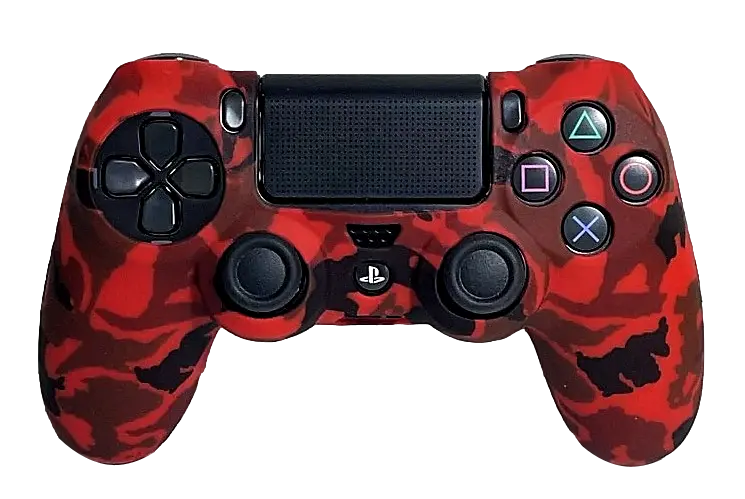 Silicone Cover For Ps4 Controller Case Skin  Red Camo 1