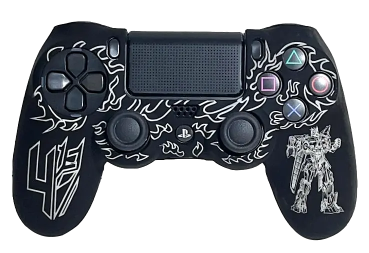 Silicone Cover For Ps4 Controller Case Skin - Transformer Design White 1