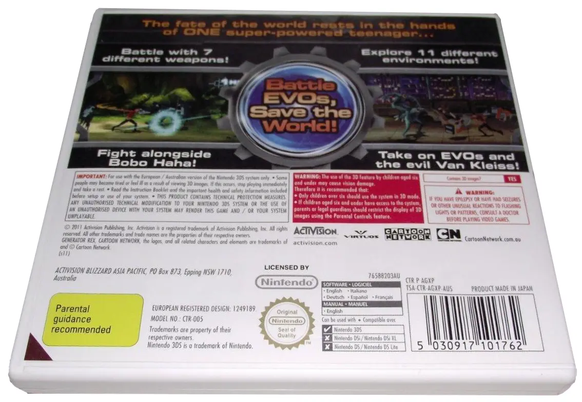 Generator Rex Agent Of Providence Nintendo 3Ds 2Ds Game *Complete* (Pre-Owned) 2
