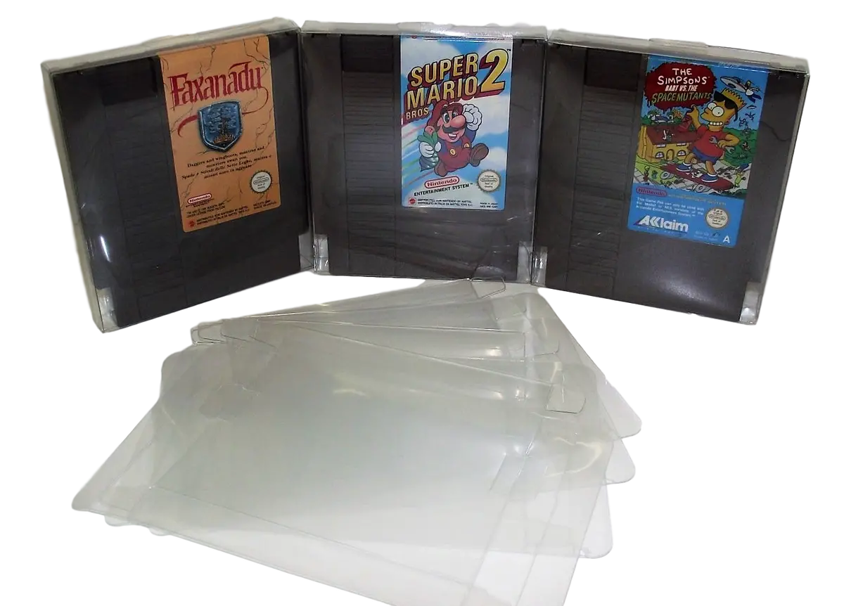 Nintendo Nes Cartridge Clear Sleeve Protector Covers Dropdown Menu 1