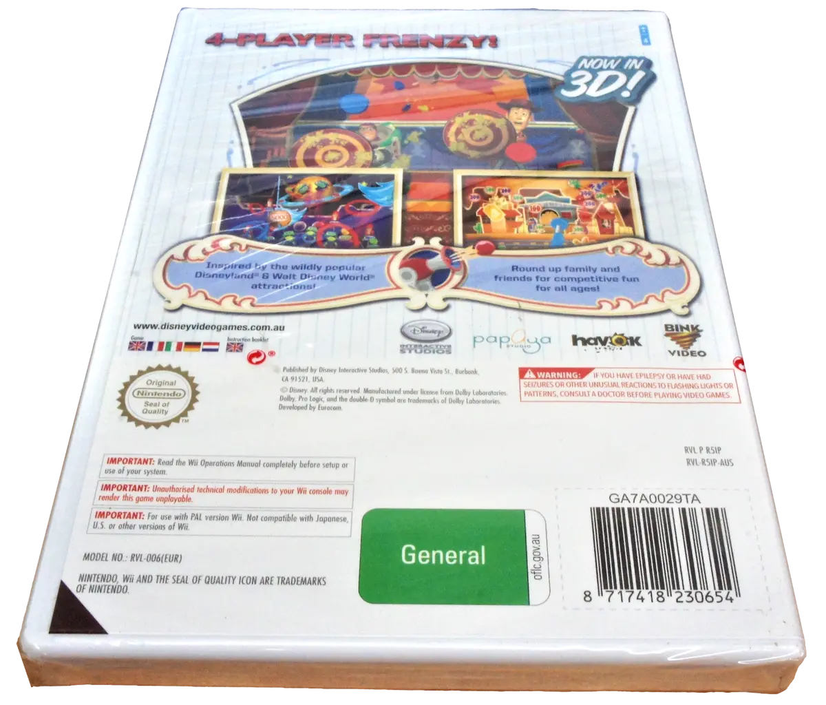Toy Story Mania! Nintendo Wii Pal *Sealed* Wii U 2