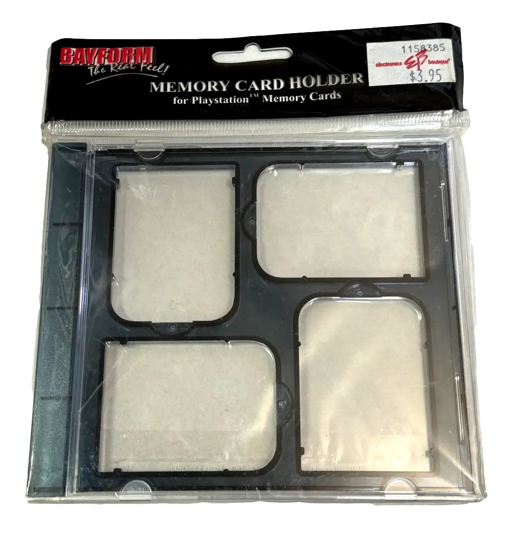 Bayform Memory Card Holder For Playstation Memory Cards Ps1 Black (Preowned) 1