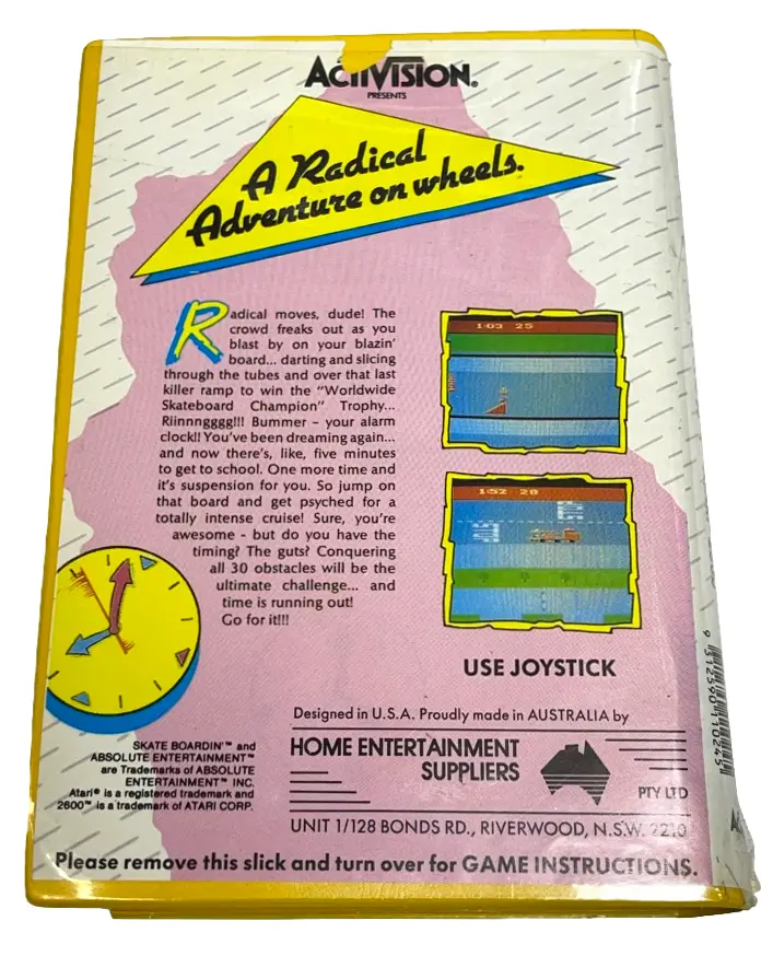 Skate Boardin' Atari 2600 *Complete* #2 (Preowned) 2