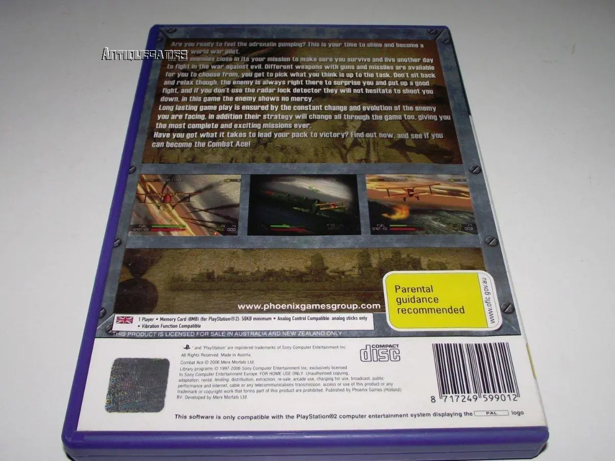 Combat Ace Ps2 Pal *Complete* (Preowned) 2