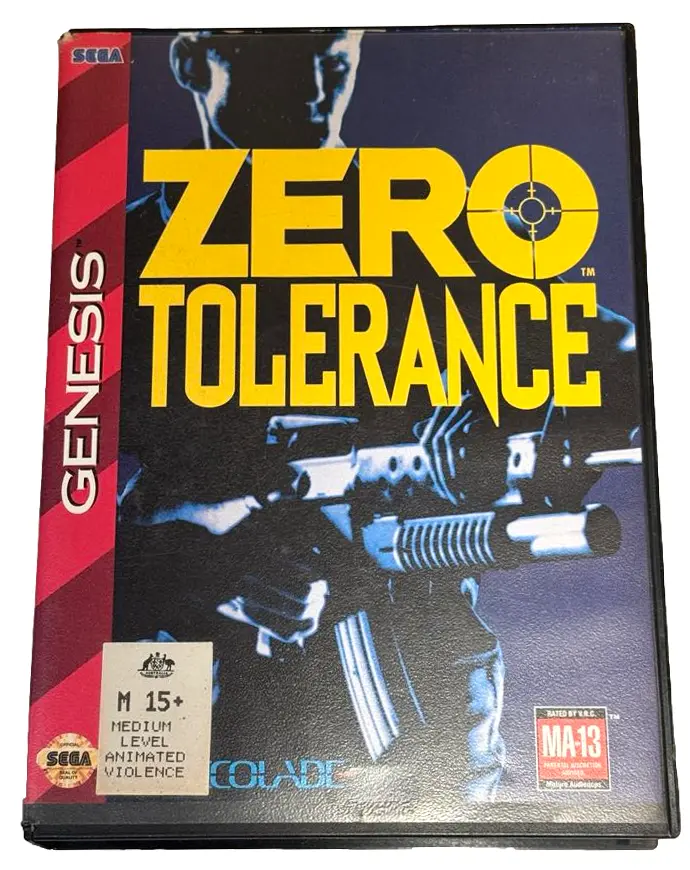 Zero Tolerance Sega Mega Drive *No Manual* Genesis (Preowned) 1