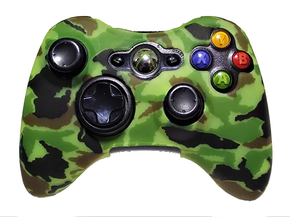 Silicone Cover For Xbox 360 Controller Skin Case Lime Green Camo 1