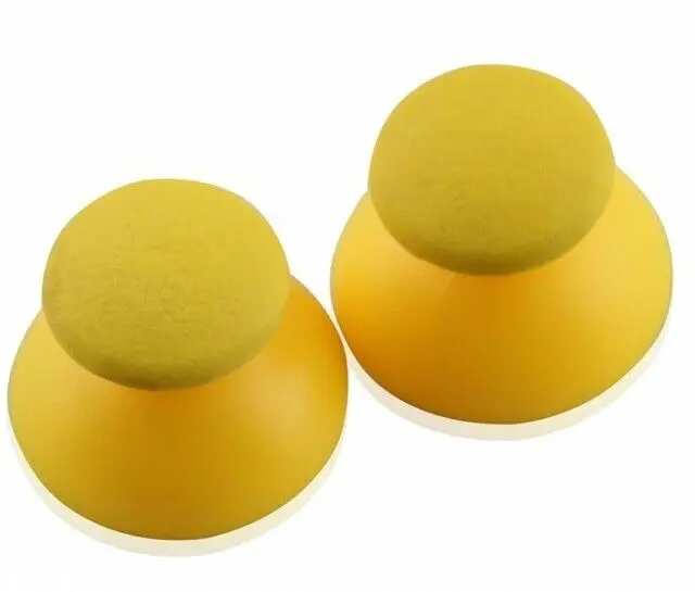 Pair Of Yellow Analog Thumbstick Caps Ps2 Playstation 2 Dual Shock Controller 1