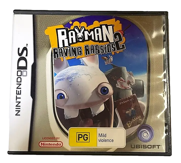 Rayman Raving Rabbids 2 Nintendo Ds 2Ds 3Ds Game *Complete* (Pre-Owned) 1