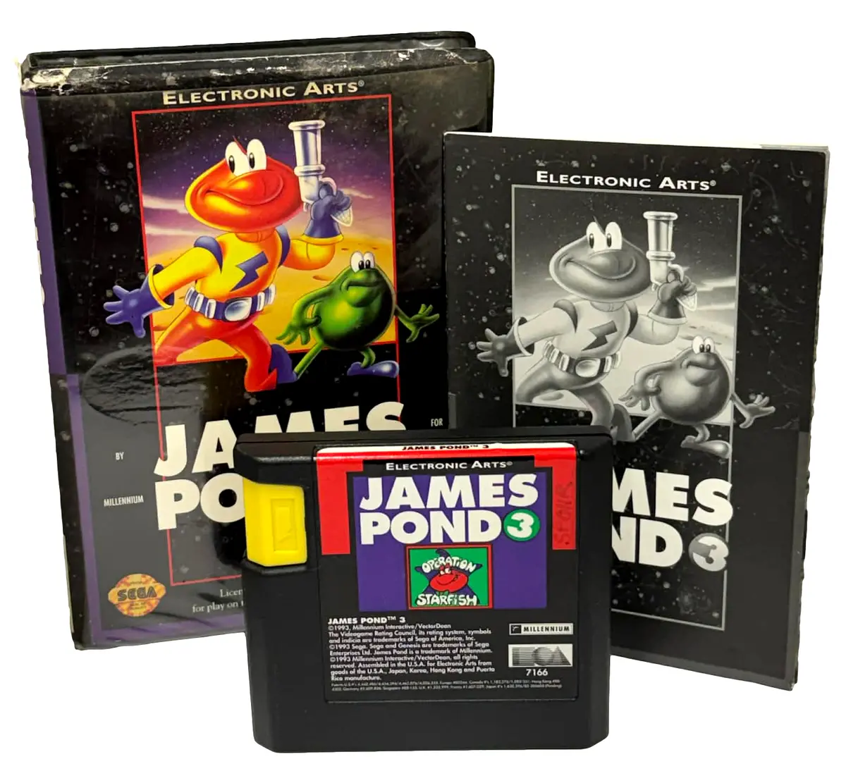 James Pond 3 Sega Mega Drive *Complete* Clam Shell 1