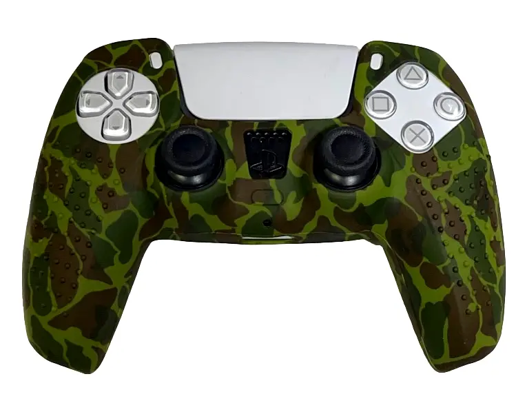 Silicone Cover For Ps5 Controller Case Skin  Dark Green Camo 1