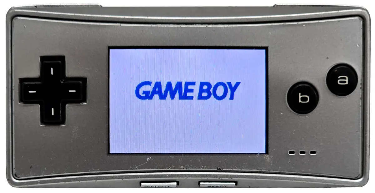 Genuine Silver Nintendo Game Boy Micro (Oxy-001) + Usb Charger (Preowned) 1