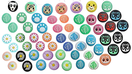 Thumb Grips X 2 For Switch/Switch Lite & N64 Cover Caps Animal Crossing 1