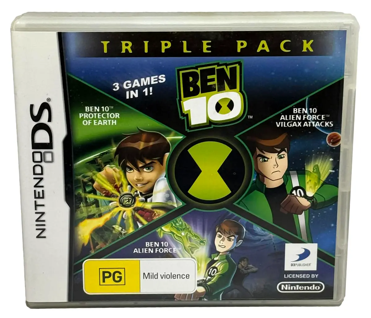 Ben 10 Triple Pack Nintendo Ds 3Ds Game *Complete* (Preowned) 1