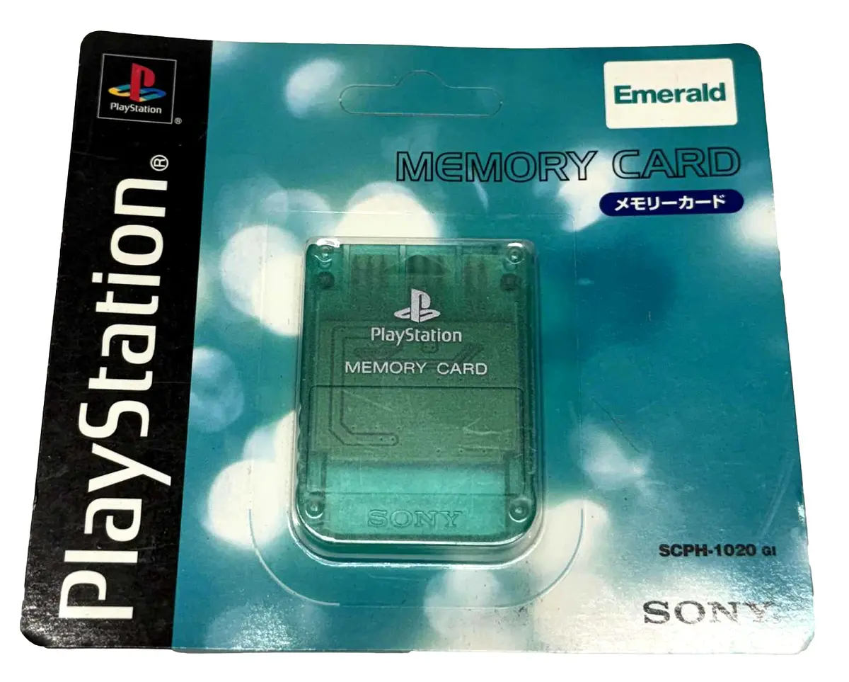 Sealed Genuine Sony Playstation 1 Memory Card 1Mb Ps1 Official Emerald 1