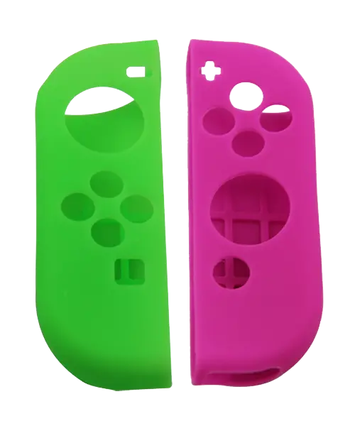 Silicone Cover For Switch Joy Con Controller Skin Case Pink & Green 1