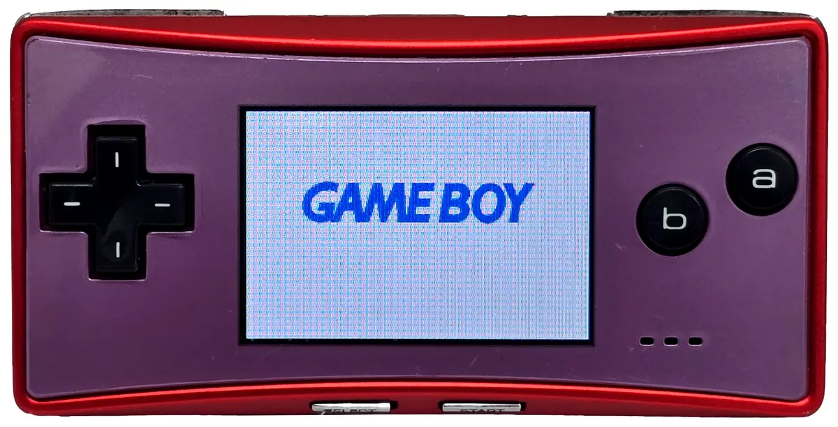 Genuine Red/Purple Nintendo Game Boy Micro (Oxy-001) + Usb Charger (Preowned) 1