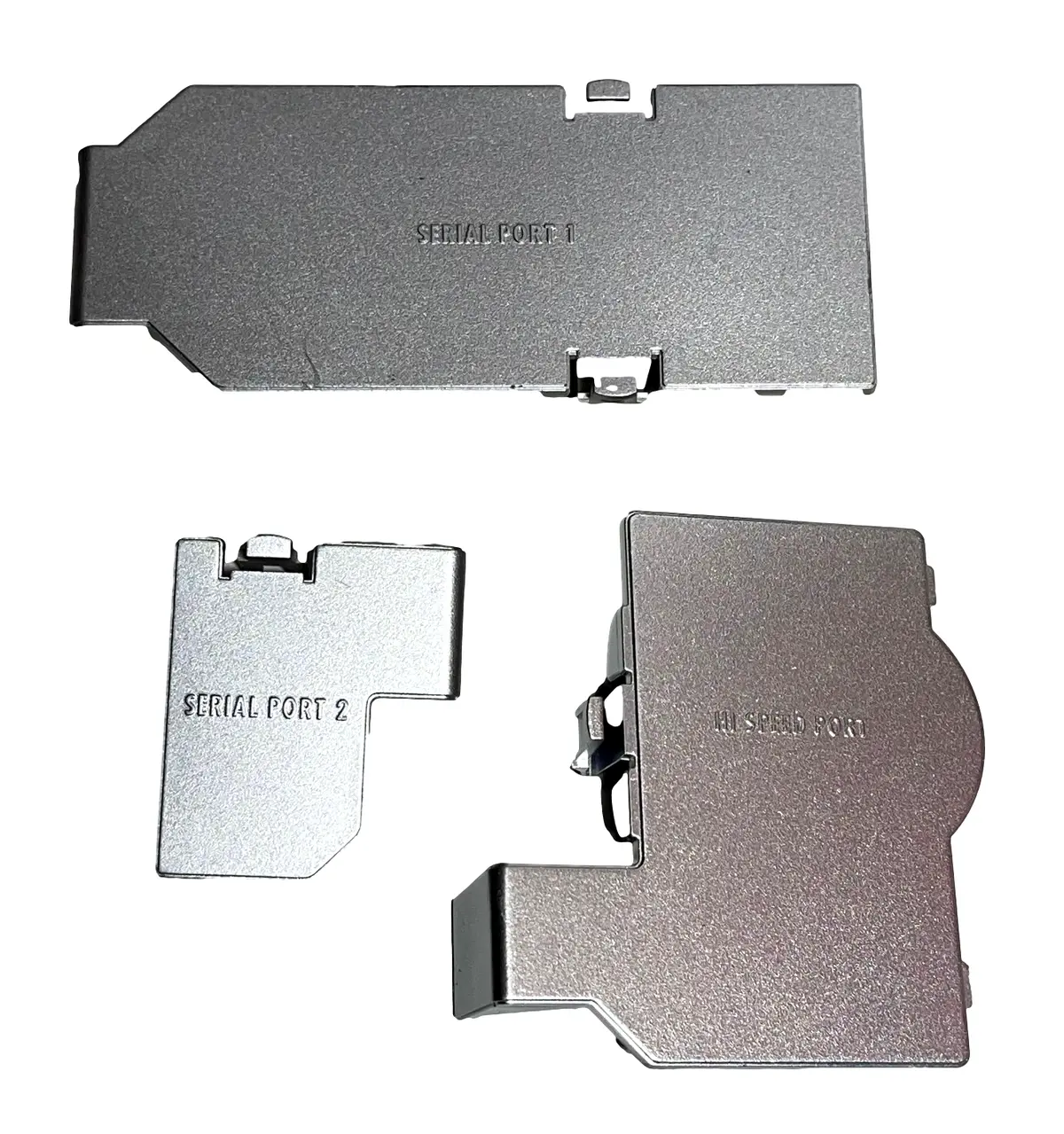 Set Of Silver Genuine Nintendo Gamecube Console Port Covers (Preowned) 1