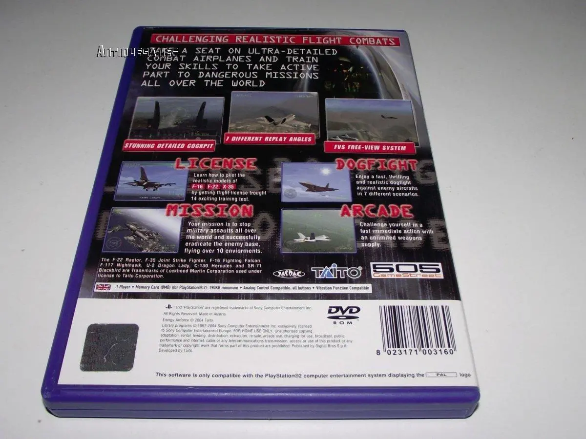 Energy Airforce Ps2 Pal *No Manual* (Preowned) 2