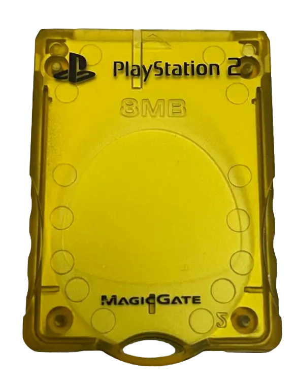 Tabbed Yellow Magic Gate Ps2 Memory Card Playstation 2 8Mb  (Preowned) 1