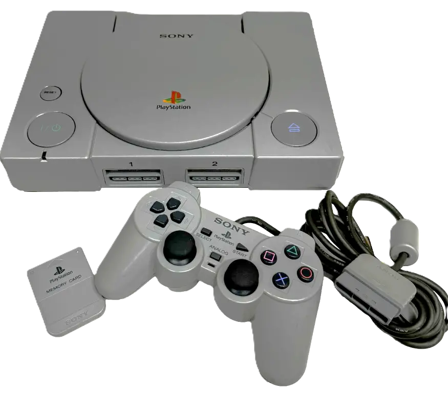 Playstation 1 Ps1 Console + 1 Dual Shock Controller + Memory Card Pal Scph-9002 #2 (Preowned) 1
