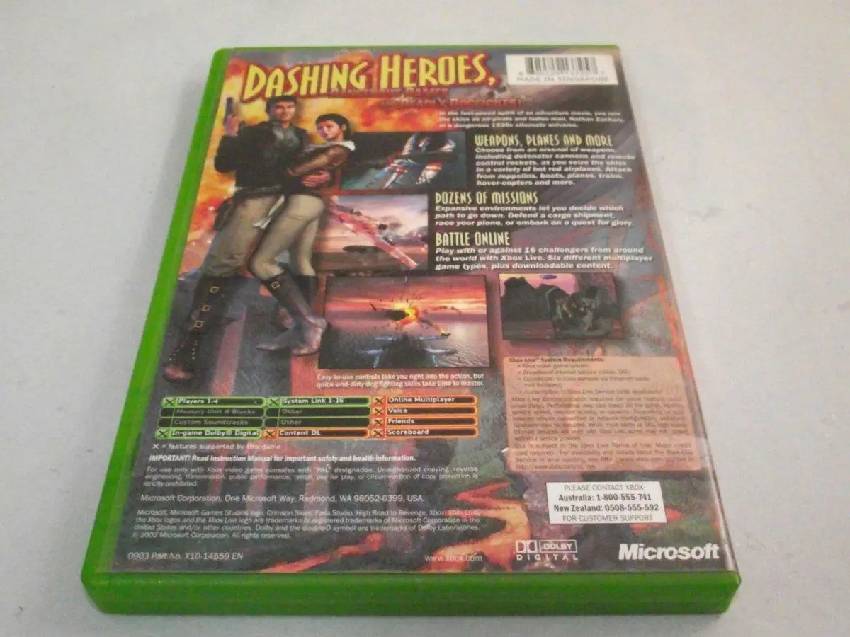 Crimson Skies High Road To Revenge Xbox Original Pal *Complete* (Pre-Owned) 2
