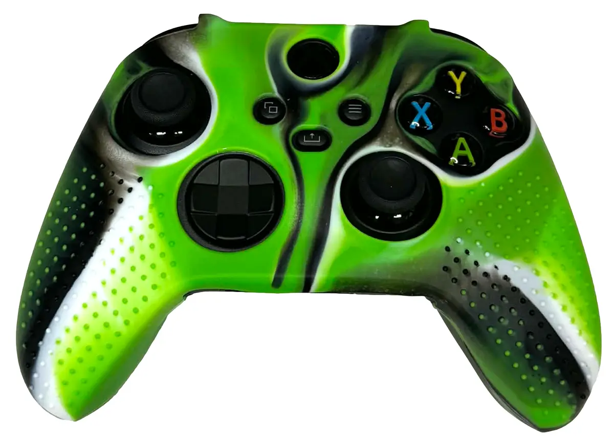 Silicone Cover For Xbox Series X/S Controller Case Skin  Green Swirl 1