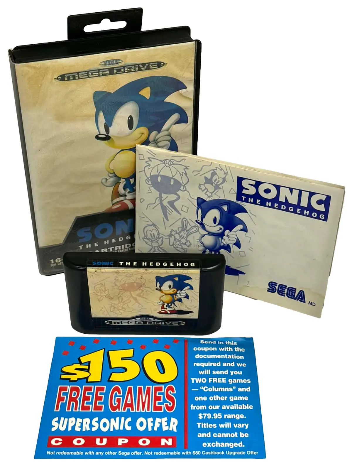 Sonic The Hedgehog Sega Mega Drive Pal *Complete* #4 (Preowned) 1