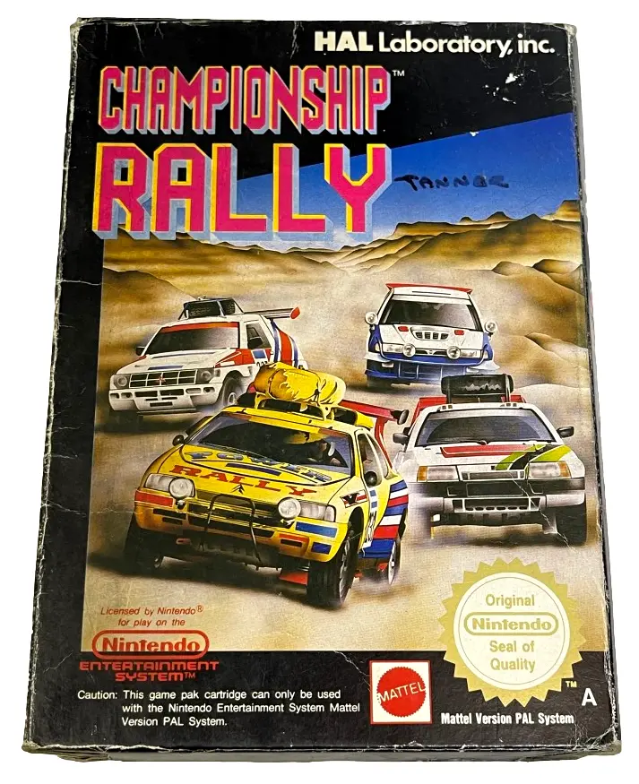 Championship Rally Nintendo Nes Boxed Pal *Complete* (Preowned) 1