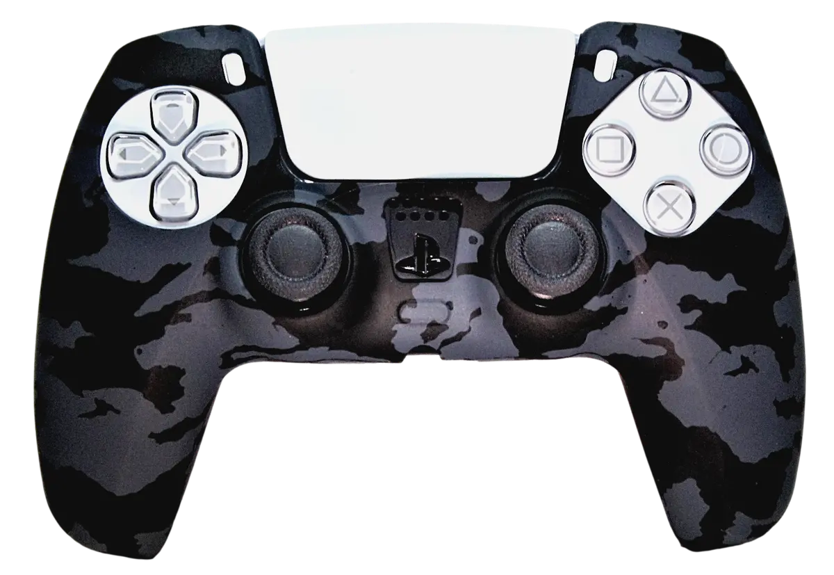 Silicone Cover For Ps5 Controller Case Skin  Black Camo 1
