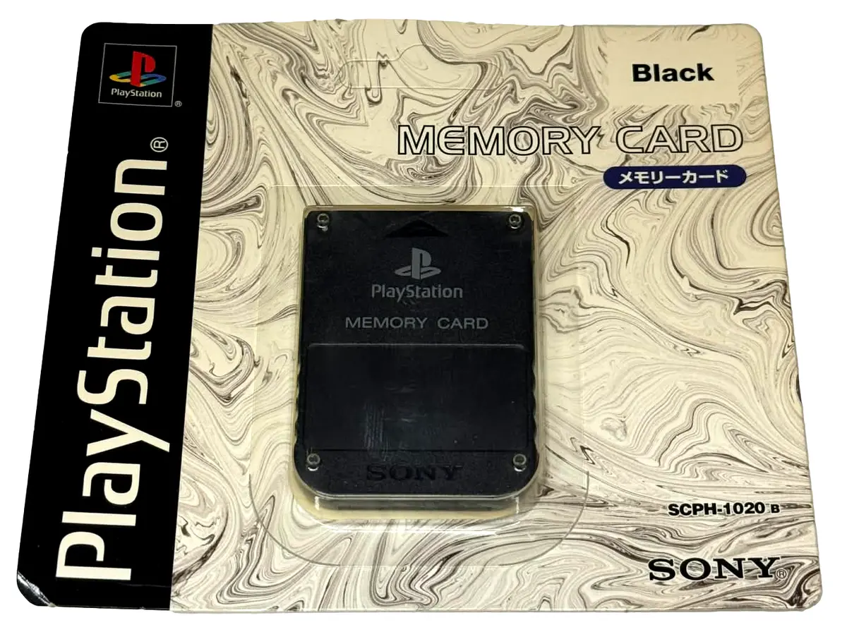 Sealed Genuine Sony Playstation 1 Memory Card 1Mb Ps1 Official Black 1