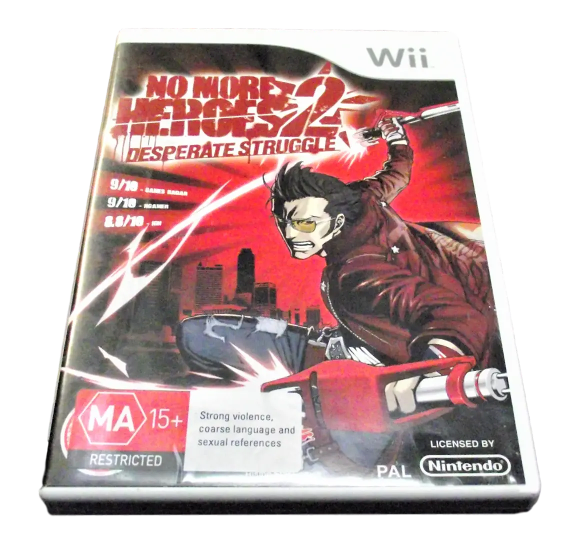 No More Heroes 2 Desperate Struggle Nintendo Wii Pal *Complete*  (Preowned) 1