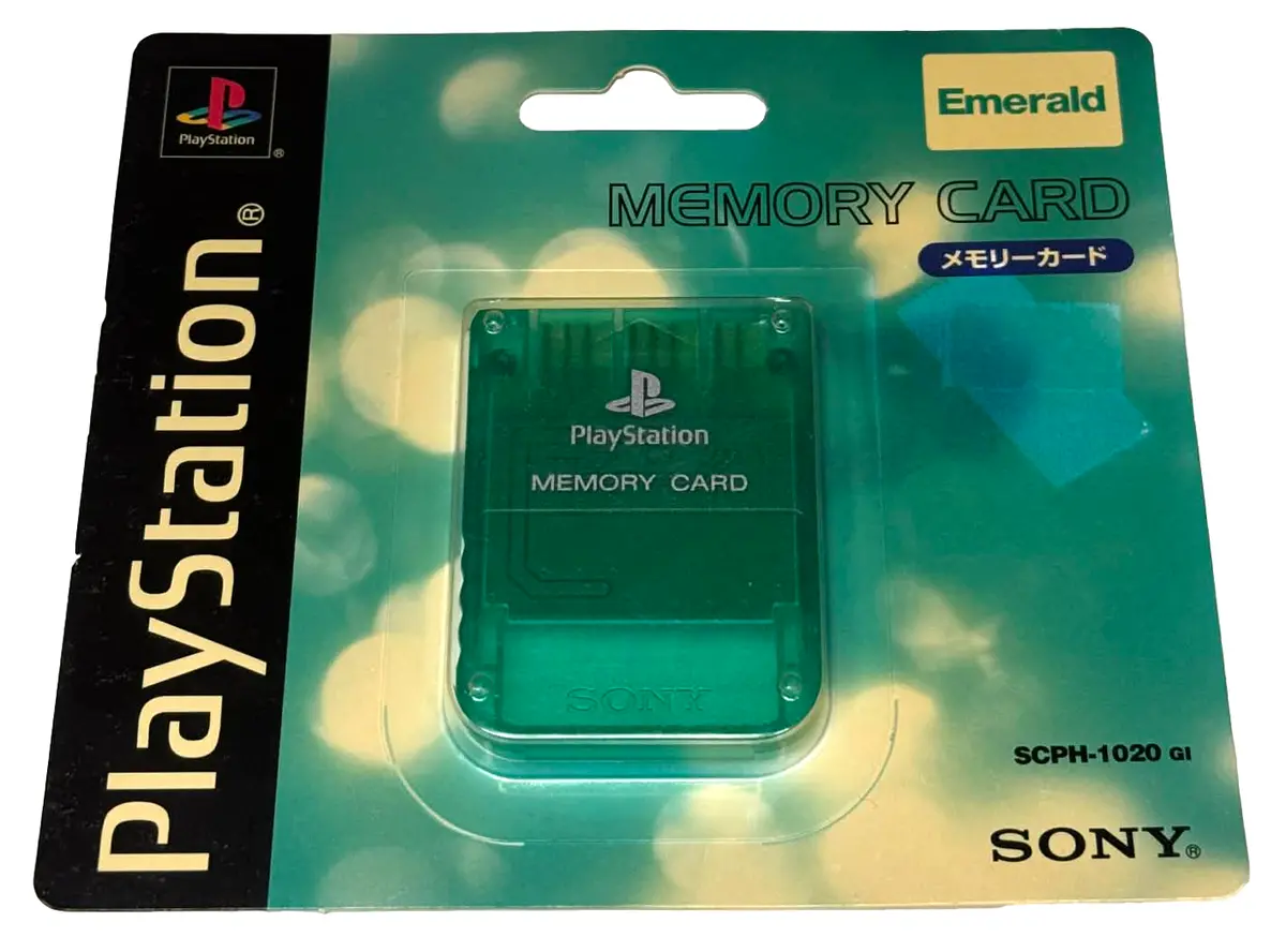Sealed Genuine Sony Playstation 1 Memory Card 1Mb Green Ps1 Official Emerald #4 1