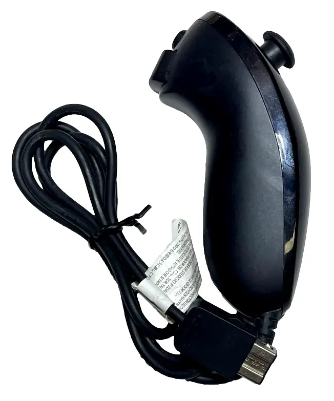 Genuine Nintendo Black Wii Nunchuck Remote (Rvl 004) Num Chuck (Preowned) 1
