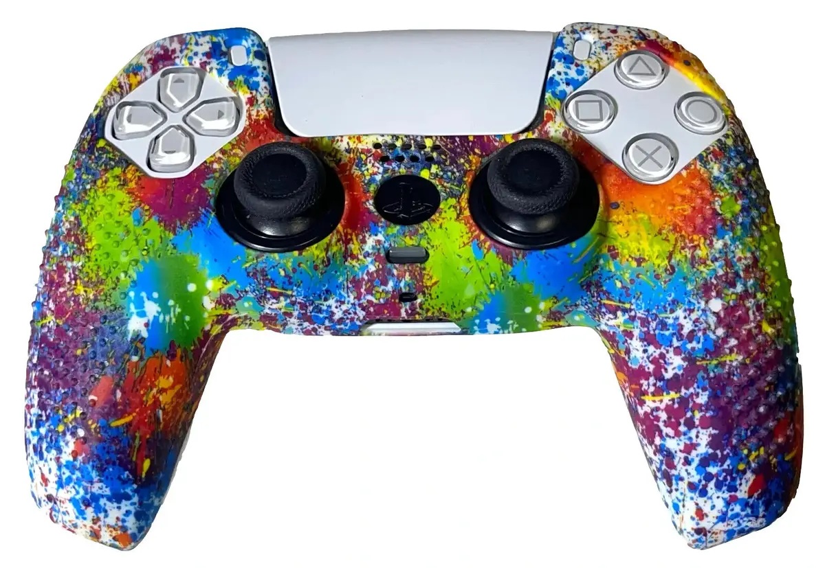 Silicone Cover For Ps5 Controller Case Skin - Paint Splatter 1